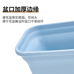 跨境厂家直销阳台种菜盆家庭园艺加厚长方形果蔬菜Y花盆塑料花盆