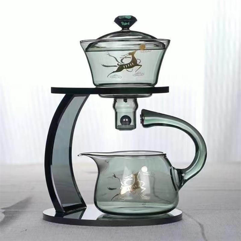 懒人茶具玻璃茶具个人磁吸式半自动E懒人泡茶器功夫茶具茶杯泡茶