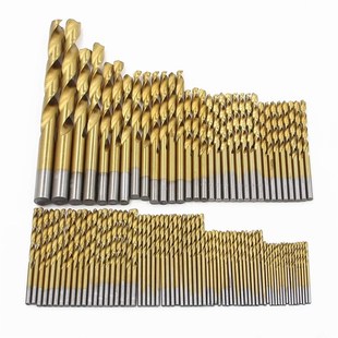 直柄钻头H木工开孔器钢板钻眼钻头套装 跨境99pc镀钛麻花钻塑盒装