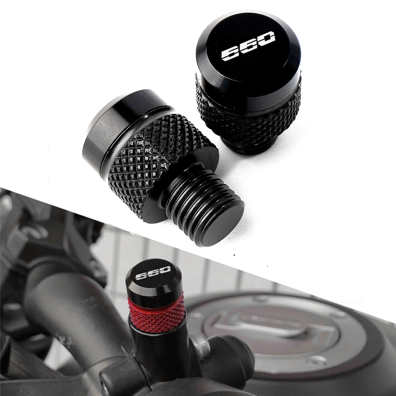 适用凯旋三叉戟660 Trident660 改装铝合金后视镜螺丝镜孔塞装饰