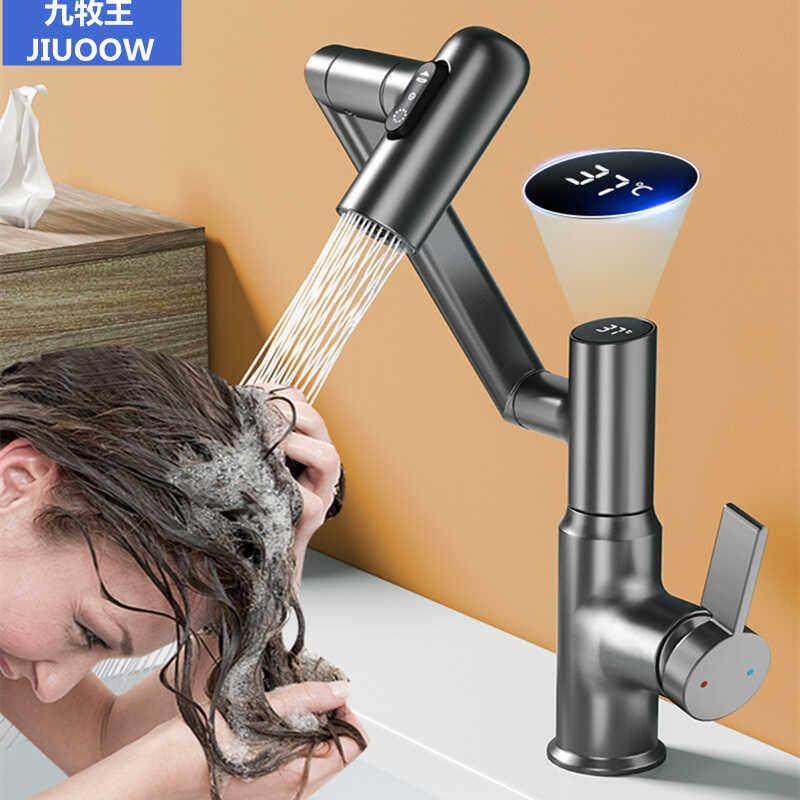 洗手盆冷热单孔家用智能数显龙头机械臂多功能万向旋转全铜水龙头,3C数码配件,USB多功能数码宝,淘宝优惠券,粉丝福利购,淘宝优惠卷