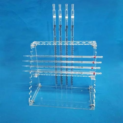 有机玻璃移液管架梯形圆形圆盘移液管架刻度吸管架滴管架