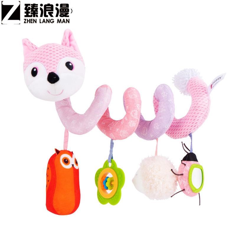 三个月婴儿玩具音乐挂饰安抚宝宝风铃床绕婴儿车毛绒挂件车挂床挂