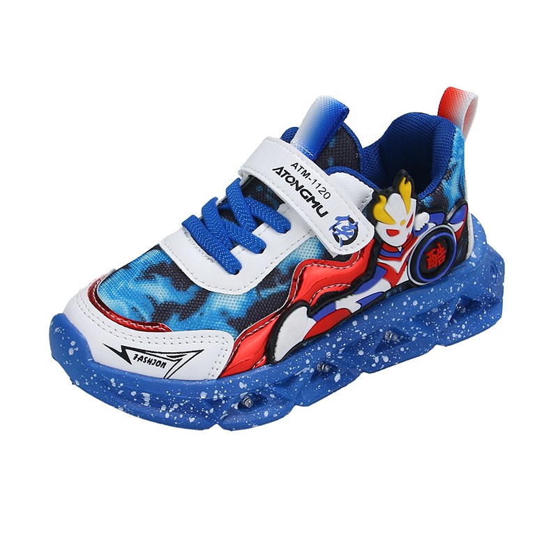 男童亮灯鞋网鞋透气男童鞋子儿童发光鞋男孩运动鞋亮灯男宝鞋软底