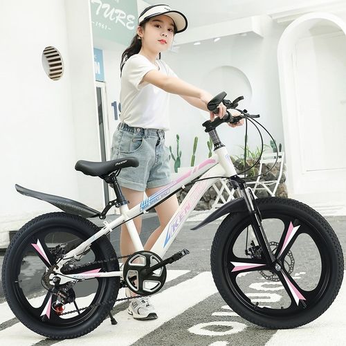 自行车儿童15岁中学生男女孩成人碟刹减震单速变速一体轮山地车8