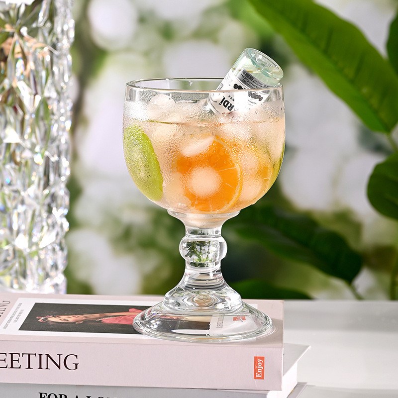 亚克力鸡尾酒卡扣杯果汁饮料杯啤酒杯扎啤杯大号商用倒扣高脚杯子
