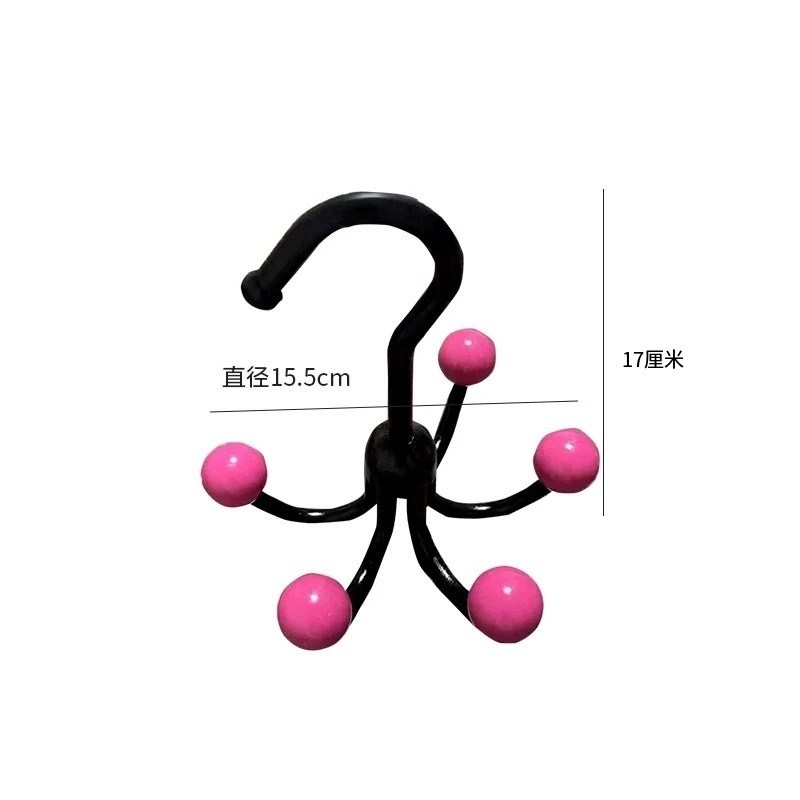 【下单立减50】多巴胺旋转六爪挂钩挂包架用多功能内衣衣帽挂钩F