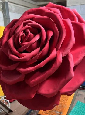 超大巨型玫瑰泡沫EVA户外花婚庆花大红色节日橱窗美陈布置网红花