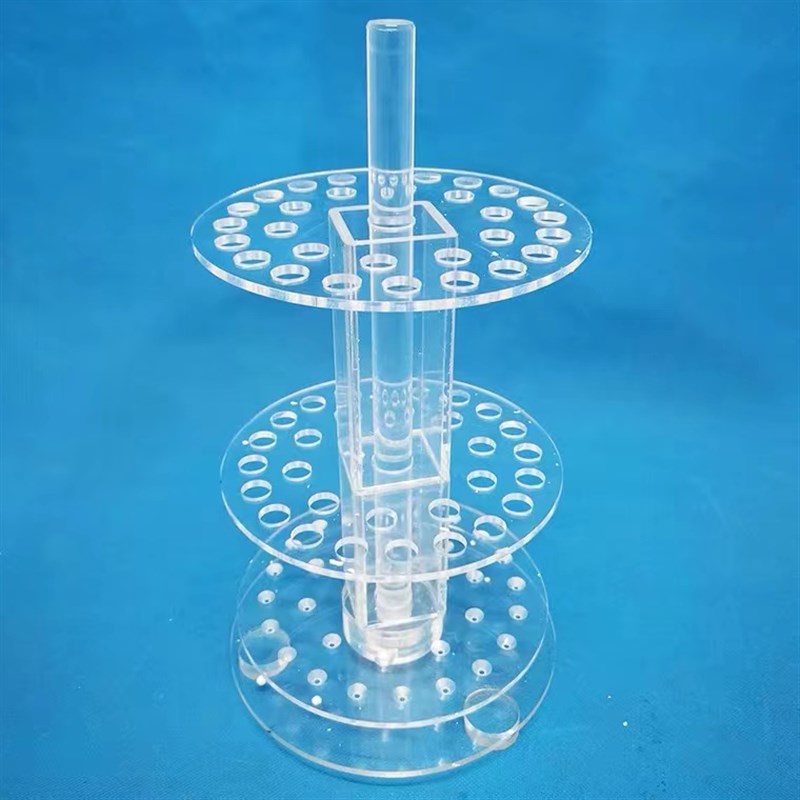 有机玻璃移液管架梯形圆形圆盘移液管架刻度吸管架滴管架