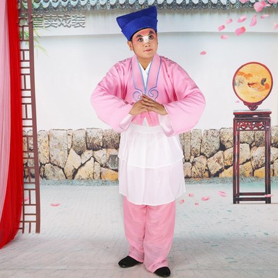 戏曲古装店小二服装跑堂杂役娃娃衣书童小丑鱼翁店家服装戏剧戏服