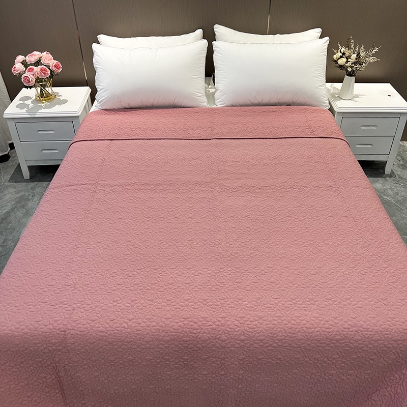纯色简约双面纯棉全棉水洗棉床盖单件防滑加厚夹棉床单踏踏米垫子