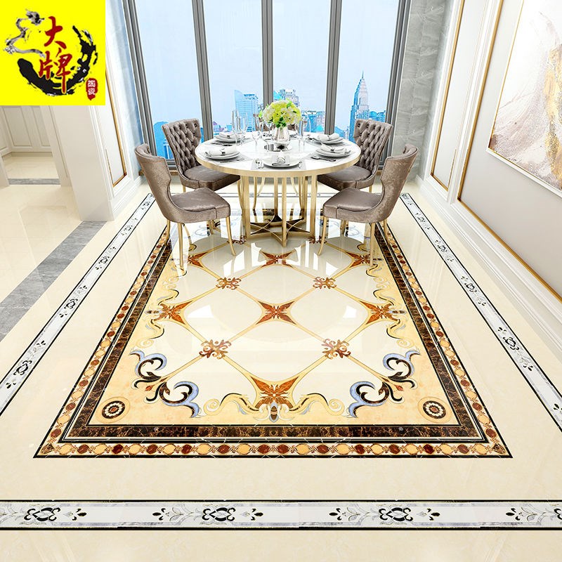 2020欧式客厅拼花瓷砖走廊过道拼花地砖入户玄关抛晶砖拼图2400x3