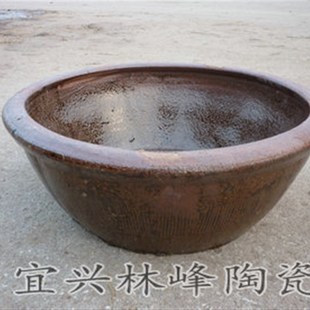 水缸 园林装 晒酱 土陶鱼缸 饰 腌菜缸 宜兴陶器
