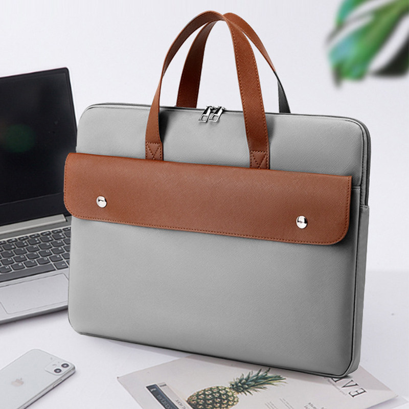 商务笔记本电脑包手提14寸男生女生高颜值通勤15.6寸可挂行李箱防