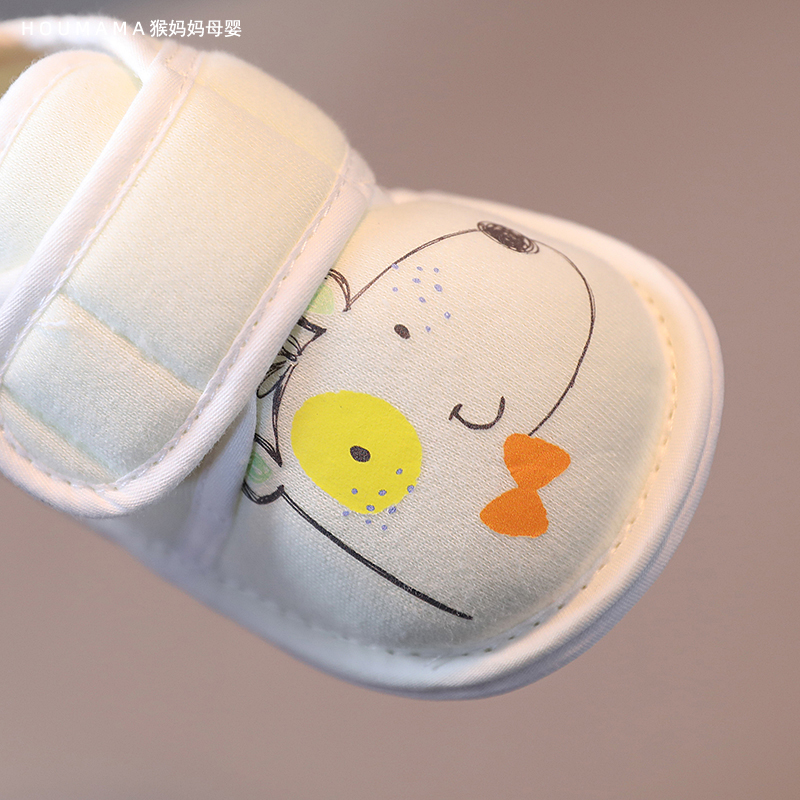 春秋手工婴儿布鞋女3-6月5新生婴儿鞋步L前鞋布底不掉鞋宝宝学步