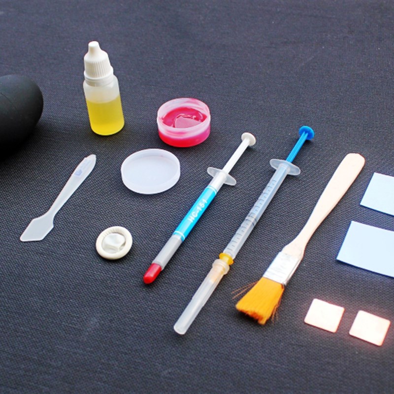 电脑散热硅脂 CPU含银导热硅脂膏 风扇润滑M油 气吹 导热硅胶垫片