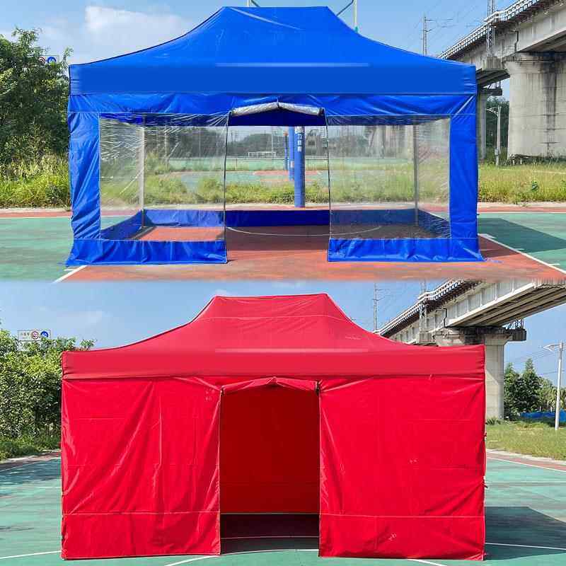 加厚户外广告帐篷伞印字折叠伸缩夜市摆摊地摊遮阳棚四角雨棚围布