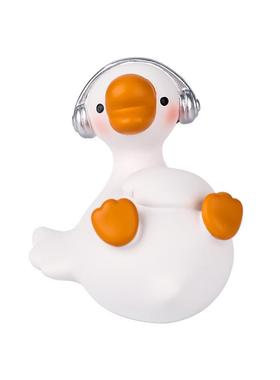 迷你小呆鹅摆件汽车内饰车载摆件可爱烘焙蛋糕装饰桌面公仔