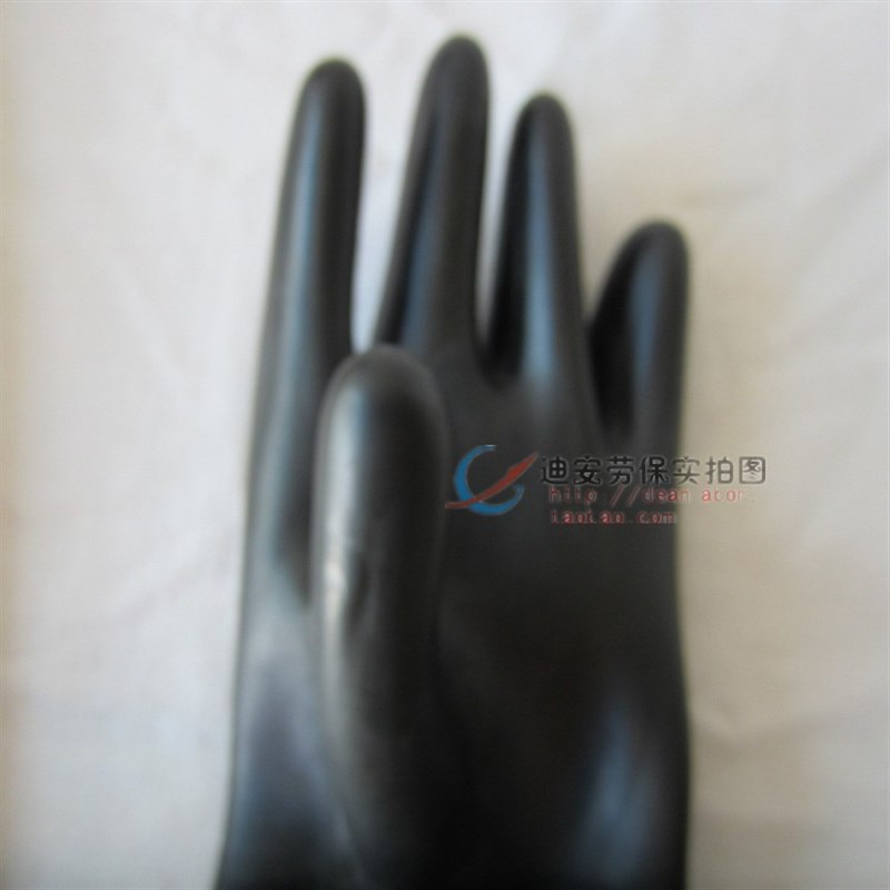 喷沙机手套 喷砂橡胶手套 打砂机劳保手套 光面 耐酸碱80CM