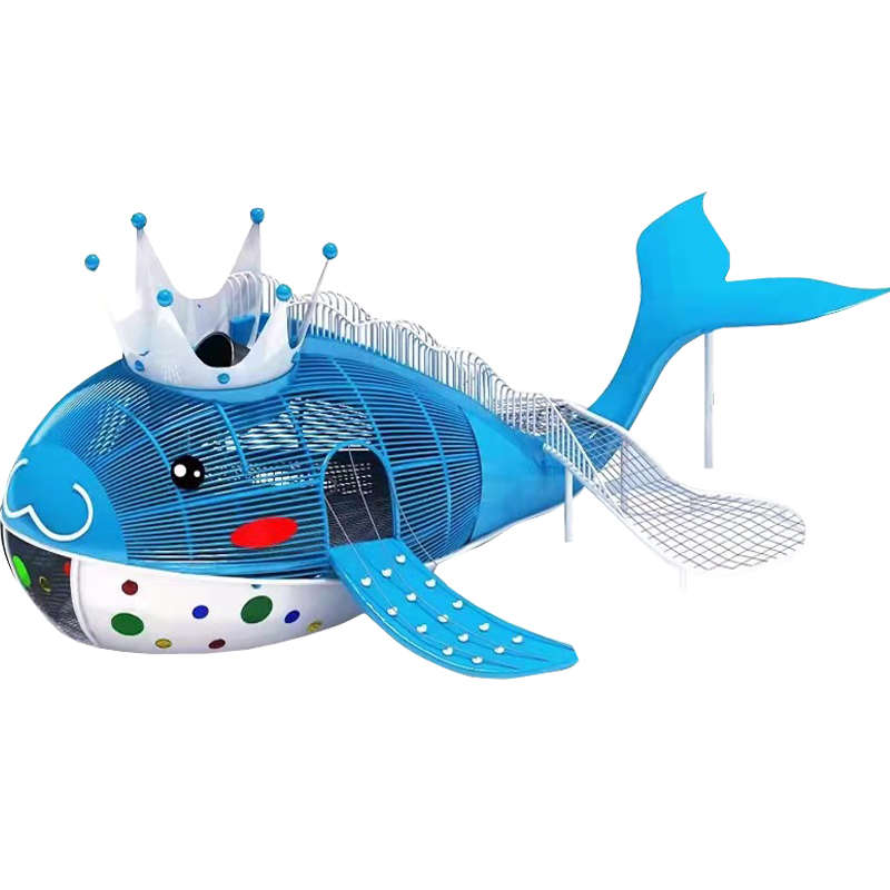 大型不锈钢滑梯户外小区幼儿园无动力攀爬网钻洞儿童秋千游乐设备