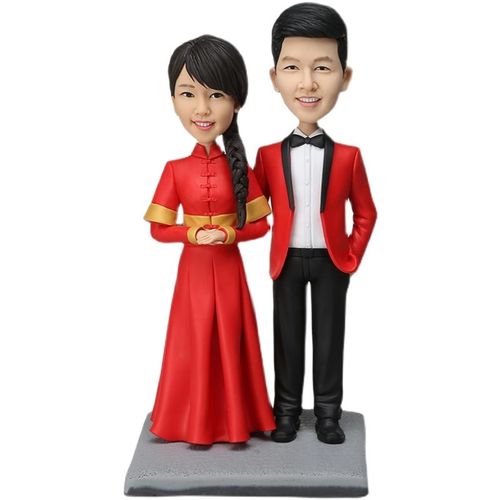 软陶人偶定制捏泥人公仔蜡像玩偶泥塑真人像照片diy生日结婚礼物