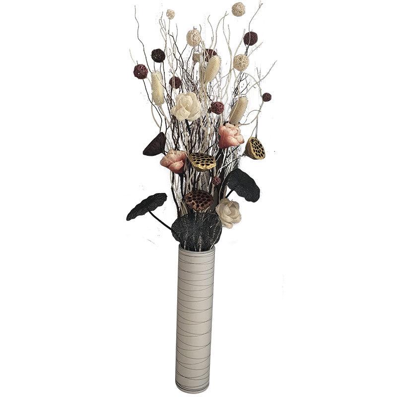 龙柳树枝干枝装饰玄关橱窗插花客厅落地花瓶叶脉花干花装饰摆件