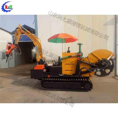 全地形履带式两头忙 圆盘挖掘开沟机Crawler type two end busy