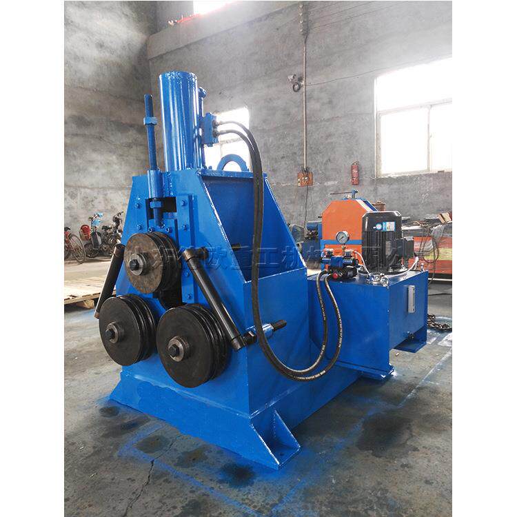 小型立式管材盘圆机 三辊型材钢管盘管机 槽钢扁钢角钢冷弯成型机