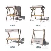 集市摊位车户外棚架摆摊展示架实木制移动售货车夜市小吃摊位促销