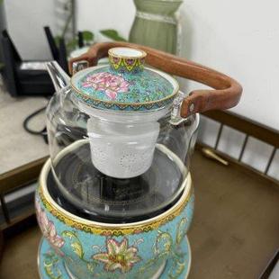 煮茶器电陶炉中式 新款 高端古法煮茶专用炉家用高级烧水炉古风荷花