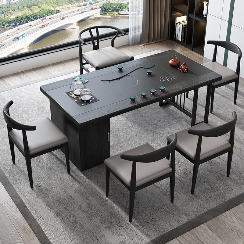 茶桌椅组合办公室小茶桌实木现代简约泡茶台一体茶几客厅家用茶台