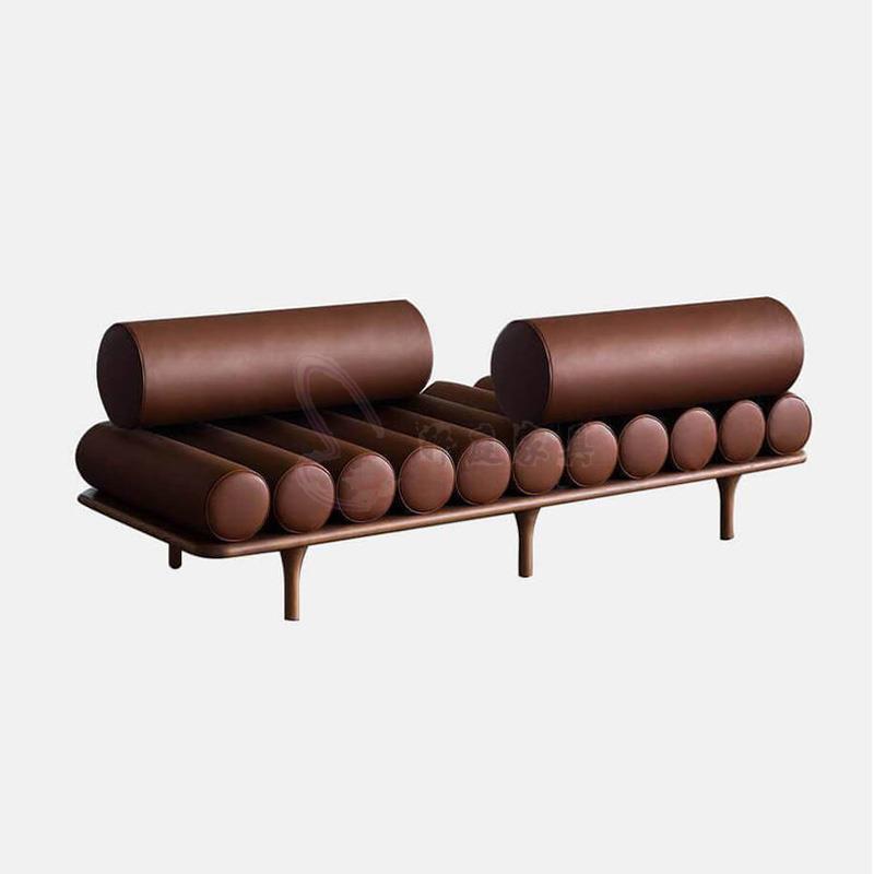 意大利简约创意面料换鞋凳沙发凳轻奢风格床头凳客厅时尚实木沙发