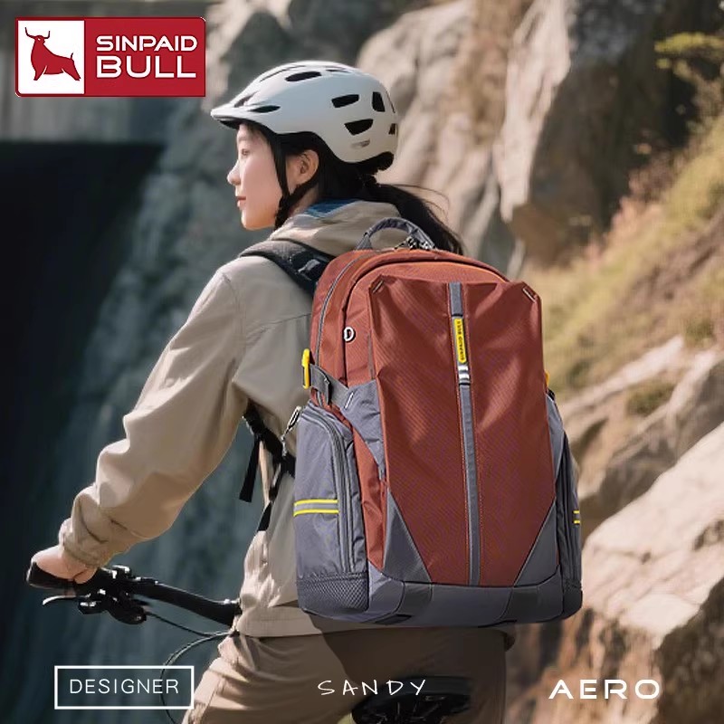 申派新款自行车包轻便大容量户外旅行骑行包单车头盔背包骑士背包