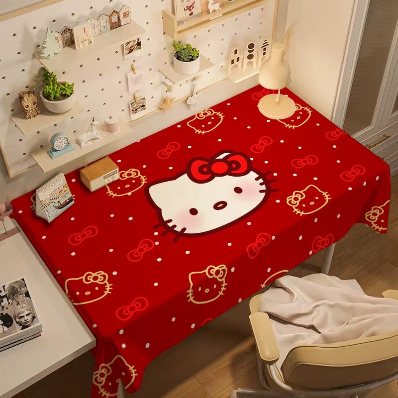 烟花HelloKitty氛围感桌布新年