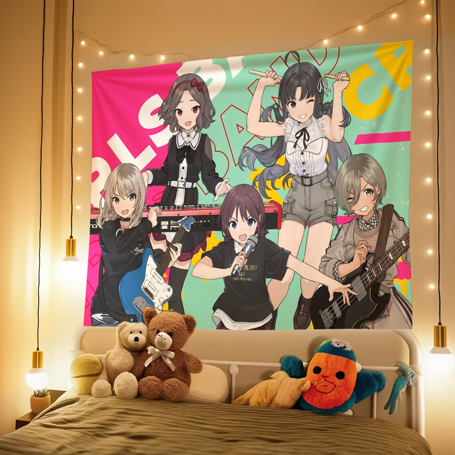 哭泣少女乐队挂布宿舍墙挂毯背景