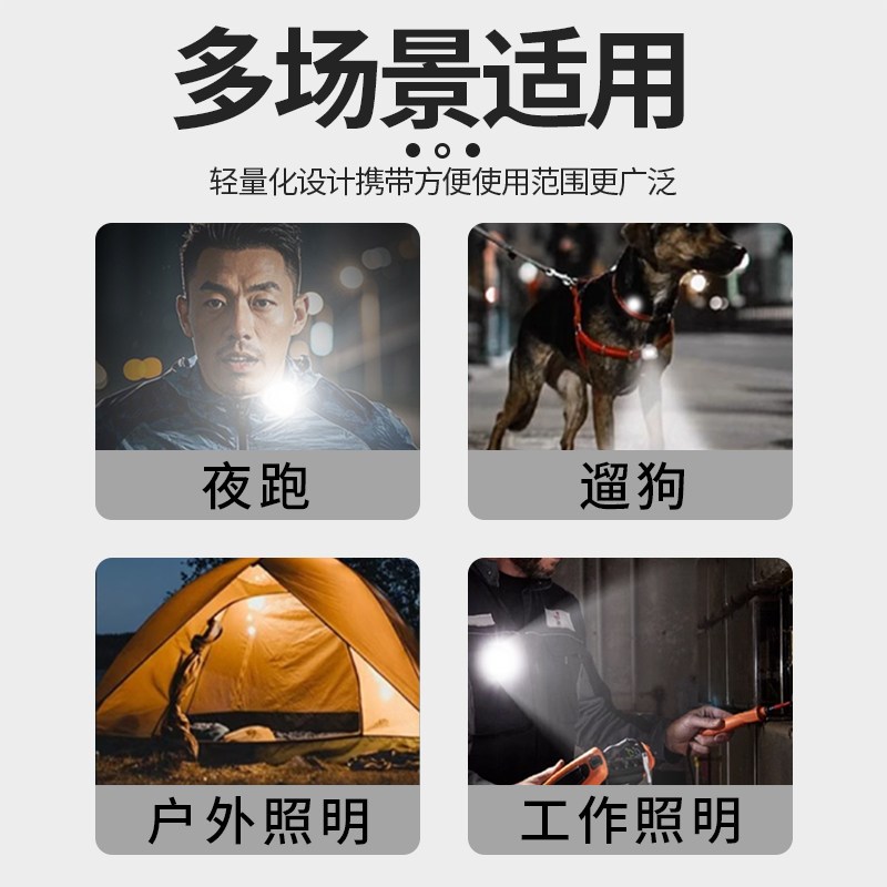 LED头灯强光可充电迷你超轻小超亮感应头戴式手电筒钓鱼超长续航