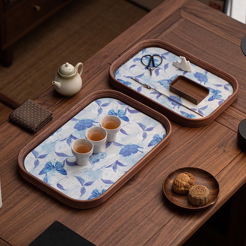 2026新款托盘家用茶点盘茶奉干泡茶盘茶壶茶杯收纳盘咖啡托盘