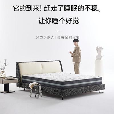 意式斯宾塞床1.8双人床简约现代主卧高端床轻奢大气意式真皮婚床