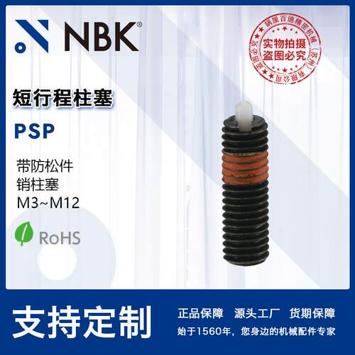 NBKPSP钢制短行程柱塞带防松件销柱塞M3~M12机械厂家直供