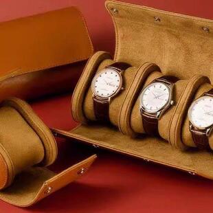 手表收纳盒出差旅行便携表盒PU皮质三表位防尘防摔机械手表盒礼盒
