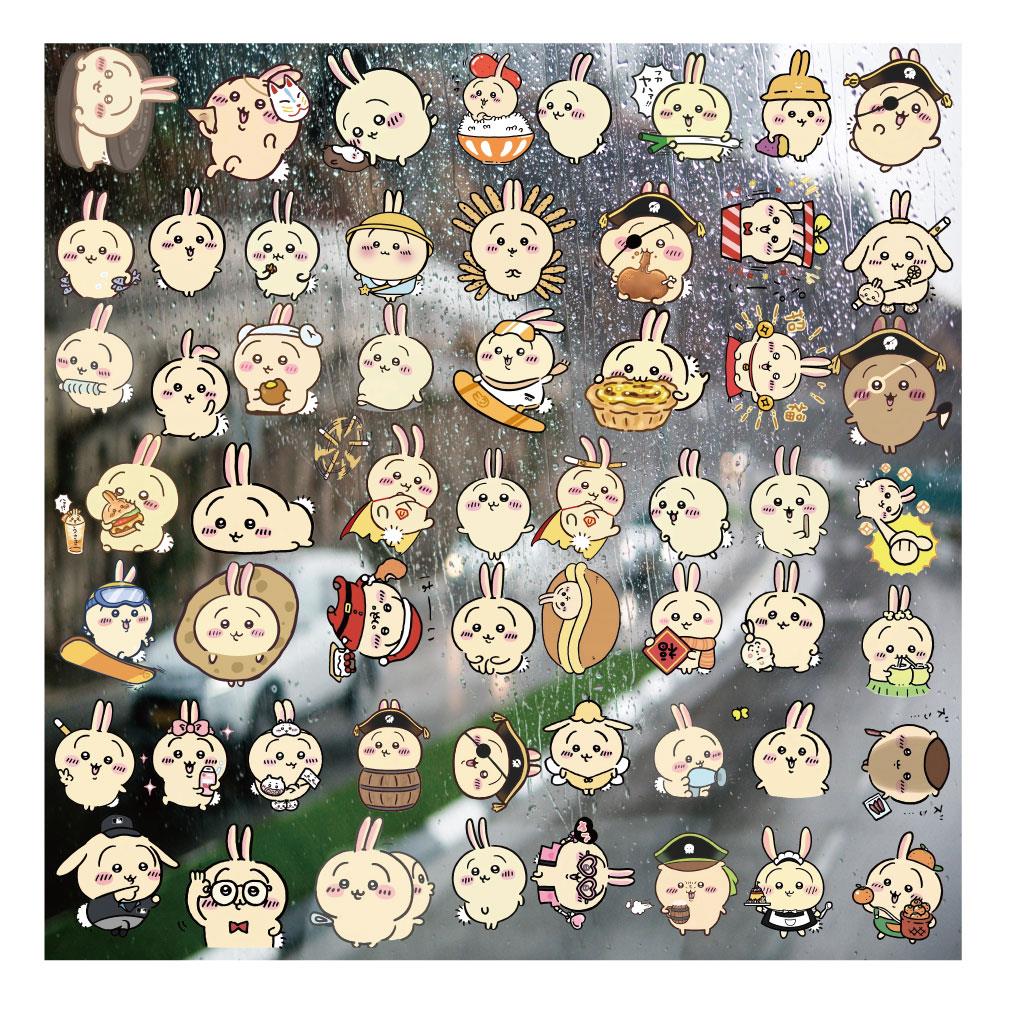 乌萨奇卡通自嘲熊chiikawa吉伊卡哇UV转印贴个性水晶标签装饰贴纸