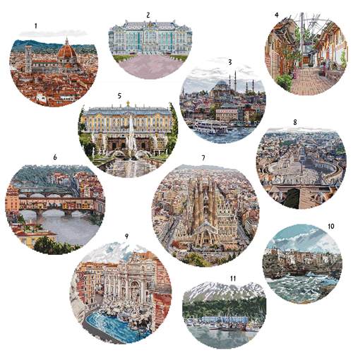 【有鱼绣绣】世界旅游景点建筑 十字绣自配套件非印花Z577