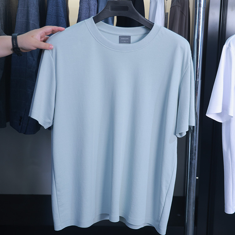 【雅家】撤标撤柜！夏季舒适简约液氨无痕圆领短袖T恤上衣(男女）