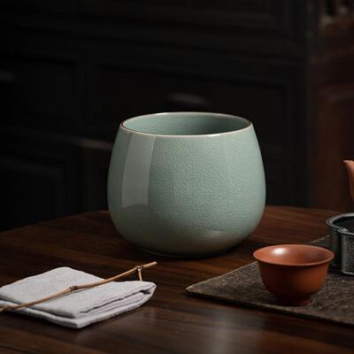 茶洗缸特大号水洗茶渣缸茶杯收纳茶盆1400ml洗茶器洗杯盆建水废水