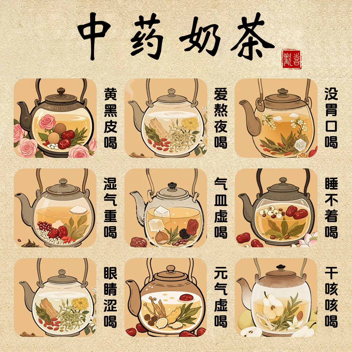 玫瑰姜枣奶茶补养大姨妈气血奶茶粉牛乳茶中式药养生小包装冲泡饮