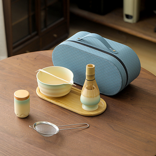 日式抹茶碗茶筅立组合套装宋代点茶工具搅拌器茶道礼盒装伴手礼物