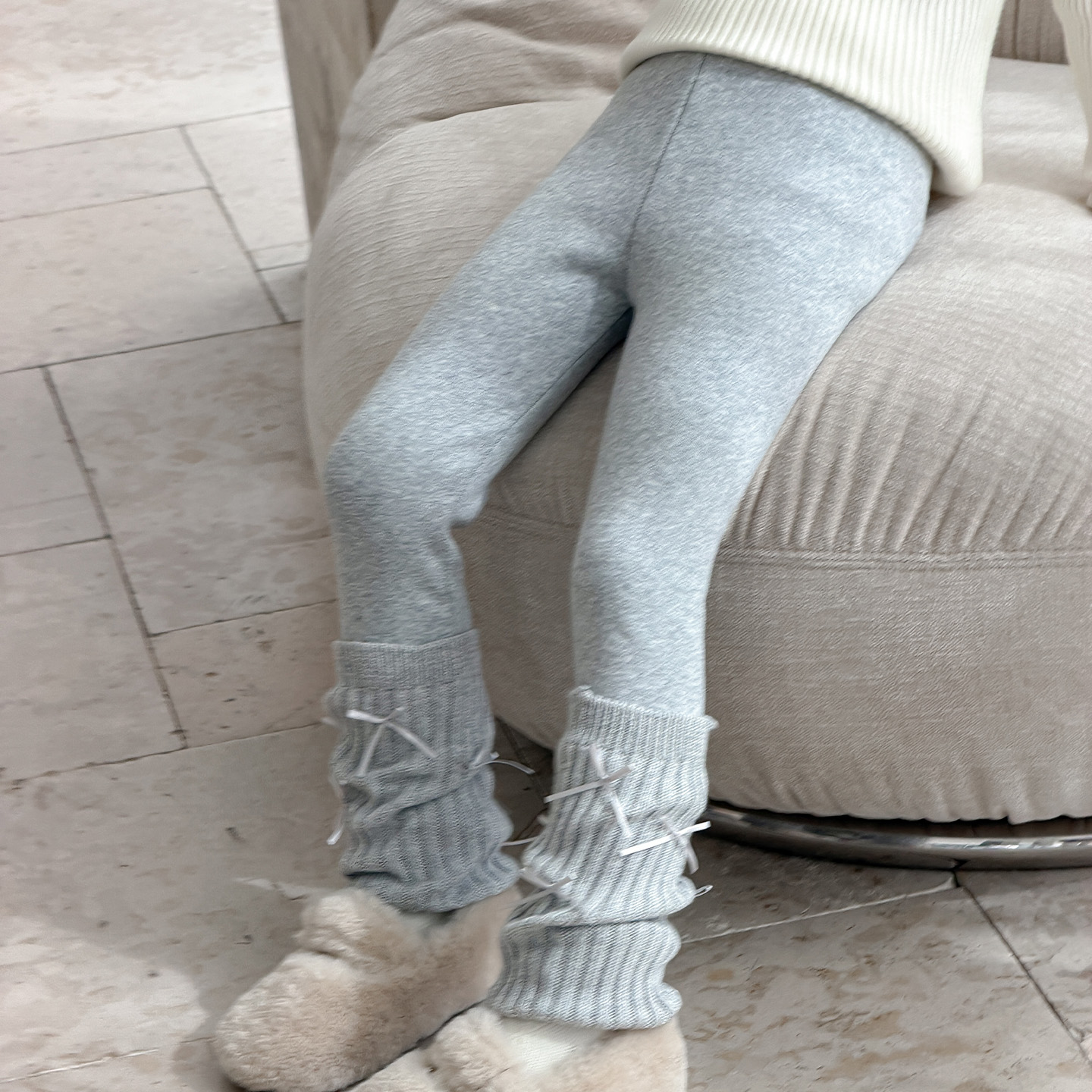 【冬上新】女童加绒堆堆袜打底裤