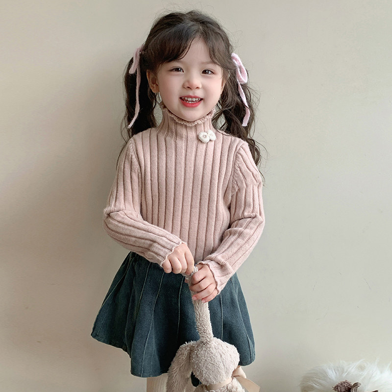 女童高领毛衣秋冬季2025新款儿童洋气打底衫内搭宝宝冬装针织线衫,童装/婴儿装/亲子装,毛衣/针织衫,淘宝优惠券,粉丝福利购,淘宝优惠卷