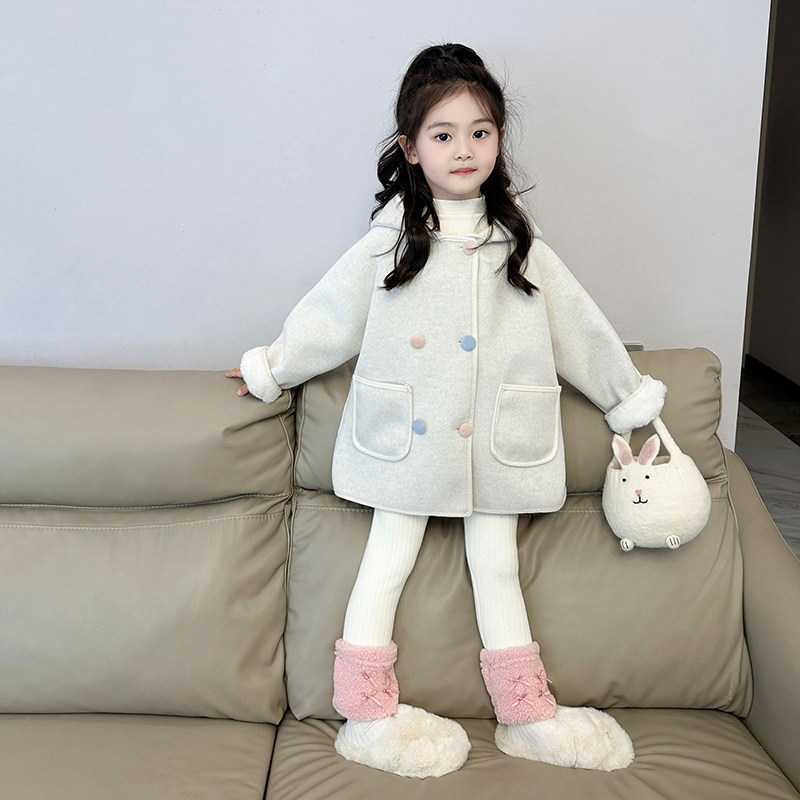 女童呢子外套秋冬季2024新款洋气儿童加厚呢大衣宝宝冬装韩版上衣,童装/婴儿装/亲子装,普通外套,淘宝优惠券,粉丝福利购,淘宝优惠卷