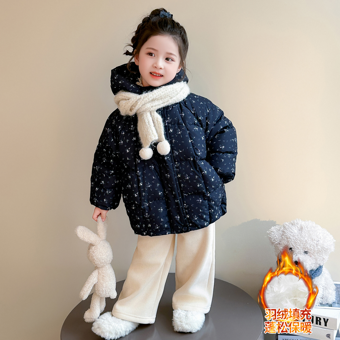 【冬上新】女童岁岁平安羽绒服